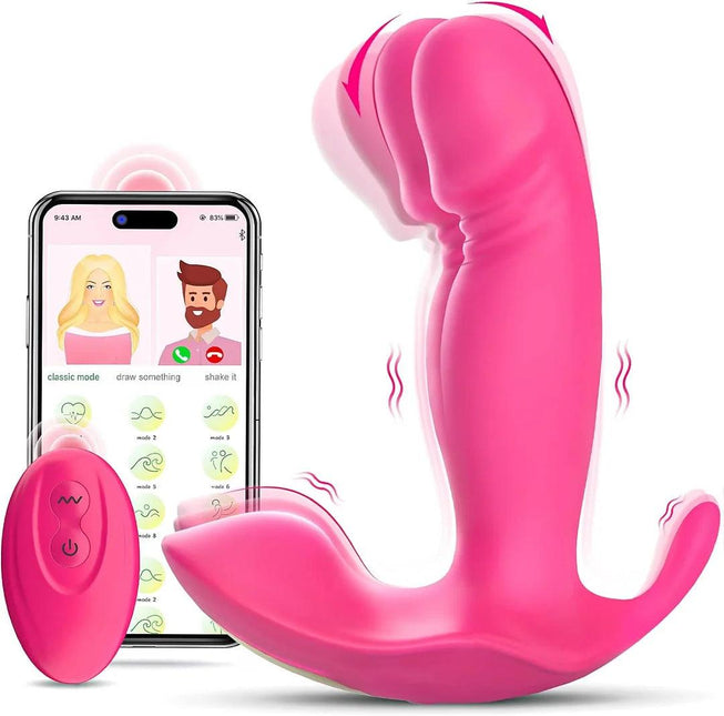 App Remote Control Wearable G Spot Dildo Vibrators with 10 Quickly Wiggling & Vibrating Modes Vibrating Panties