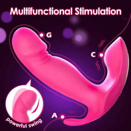 App Remote Control Wearable G Spot Dildo Vibrators with 10 Quickly Wiggling & Vibrating Modes Vibrating Panties