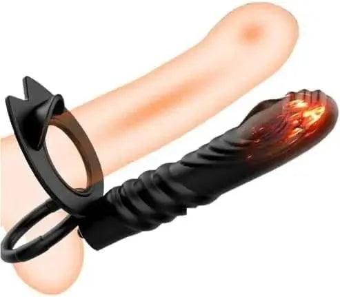 Strap On Dildo Vibrator Double Anal Butt Plug 10 Vibration Mode Silicone Strap On Dildo Sex Toy Male Adults Penetration