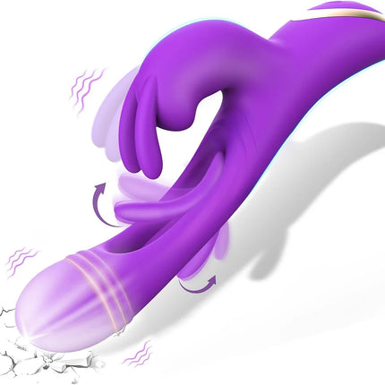 12 Vibration 12 Flapping Modes Flapping Vibrator Rabbit Dildo G Spot Vibrators Finger Vibrator for Clit Nipple