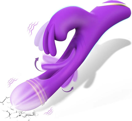 12 Vibration 12 Flapping Modes Flapping Vibrator Rabbit Dildo G Spot Vibrators Finger Vibrator for Clit Nipple