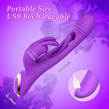 12 Vibration 12 Flapping Modes Flapping Vibrator Rabbit Dildo G Spot Vibrators Finger Vibrator for Clit Nipple