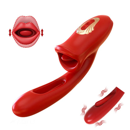 Rose Erotica Tapping & Slapping Mouth Biting Vibrators with G Spot Stimulator