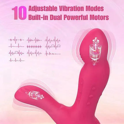 Pleasure 3-in-1 Wiggling Thrusting And Vibrating Remote Control Prostate Massager