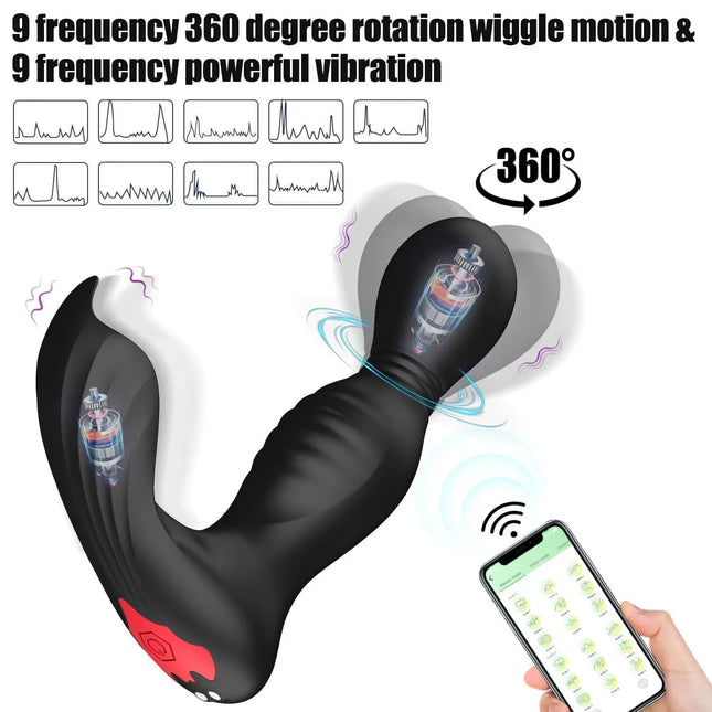 App Remote Control Swinging And Vibrating Prostate Massager