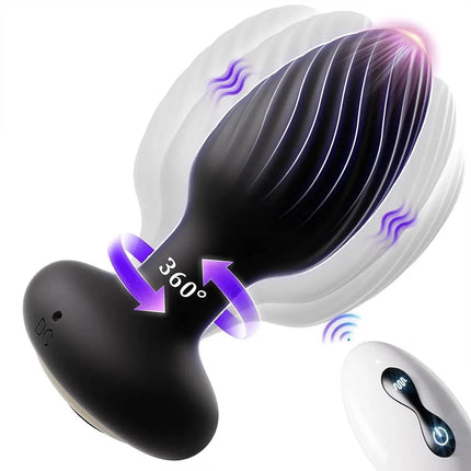 Wireless Remote Control Rotating & Vibrating Male Prostate Massager