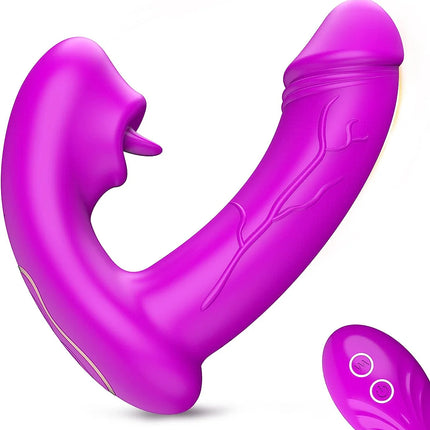 Remote Control 12 Powerful Vibration Wearable Clitoral G Spot Butterfly Vibrator Nipple Stimulator with Tongue