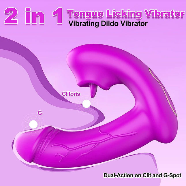 Remote Control 12 Powerful Vibration Wearable Clitoral G Spot Butterfly Vibrator Nipple Stimulator with Tongue