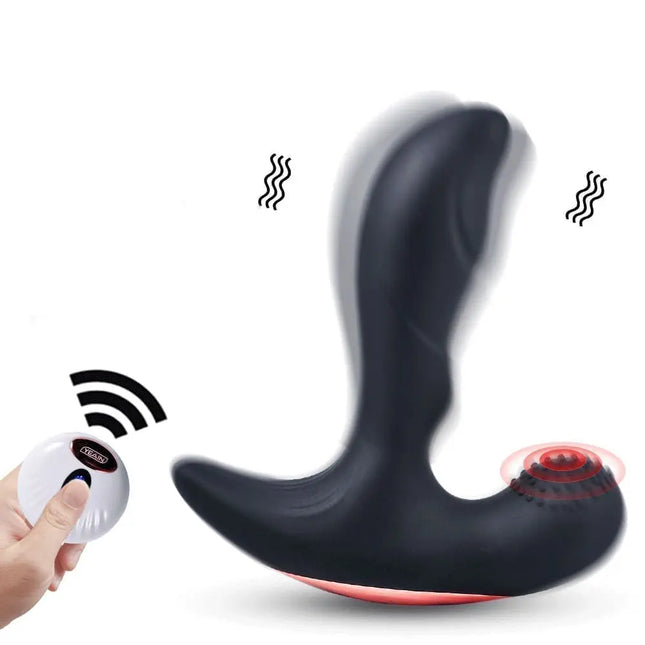 Wireless Remote Control Heating Double-vibration Prostate Massager