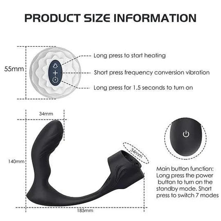 Double Head Wireless Remote Control Prostate Massager