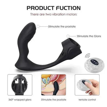 Double Head Wireless Remote Control Prostate Massager