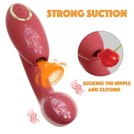 G-spot & Clit 7 Vibration & Suction Modes 10 Speed Rotating Vibrator & Licker