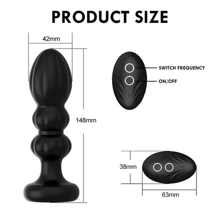 Thrusting Butt Plug Vibrator Dildo Anal Plug Male Masturbator Prostate Massager