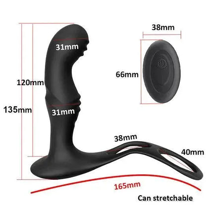 Wireless Remote Control Prostate Massager With Cock Ring