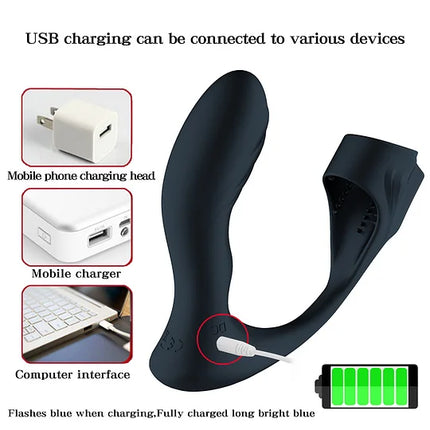 Remote Control Butt Plug Prostate Massager Male And Female Masturbation Device