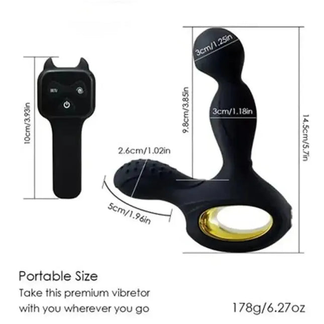 Anal Plug Rotary Heating Male Prostate Massager