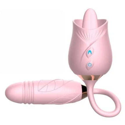 New Rose Tongue Toy With Dildo Pro