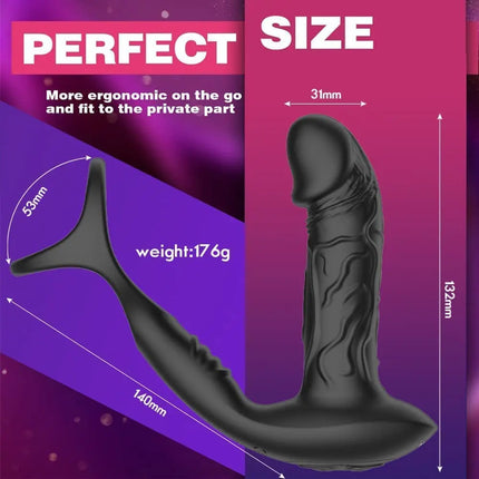 Wireless Remote Control Vubrating Prostate Massager & Cock Rings