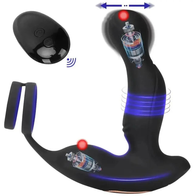 Wireless Remote Control Vibrating & Whirling Prostate Massager