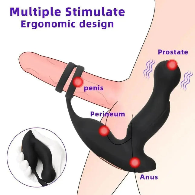 Wireless Remote Control Vibrating & Whirling Prostate Massager