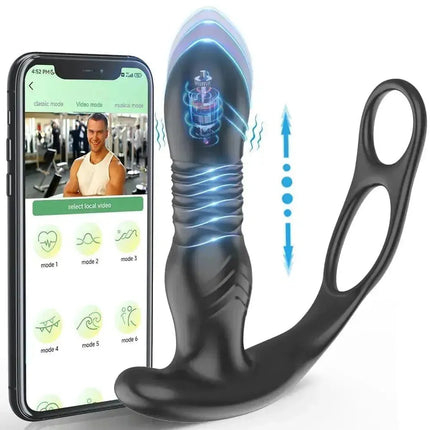 App Remote Control Thrusting Vibrating Prostate Massager