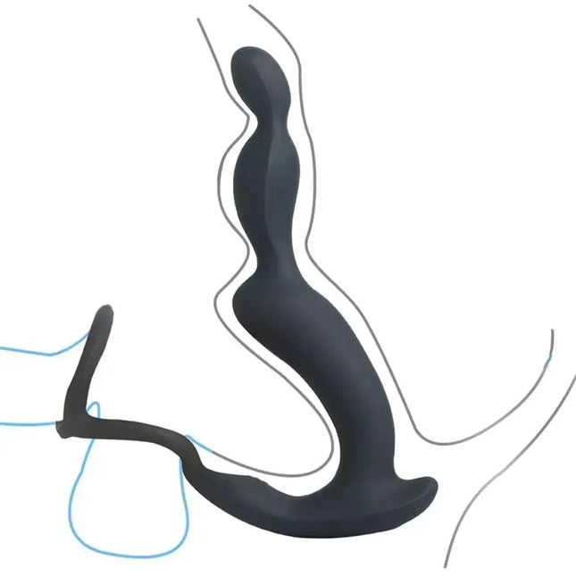 Wireless Remote Control Anal Beads With Penis Rings