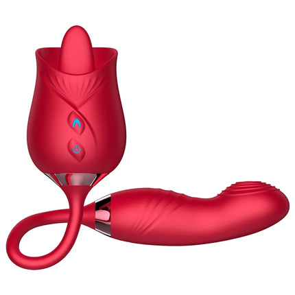 Adult Rose Toy Rose Bud Vibrator with Sex Toy Tongue