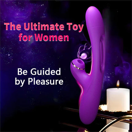 Rabbit Tapping G-spot Clit Sucking Vibrator