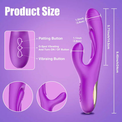 G-spot Flapping Clit Stimulate Rabbit Vibrator