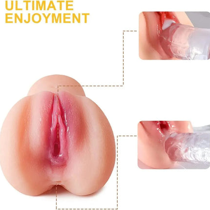 3D Realistic Textured Pocket Pussy Portable Man Masturbation Stroker Tight Anus Sex Stroker