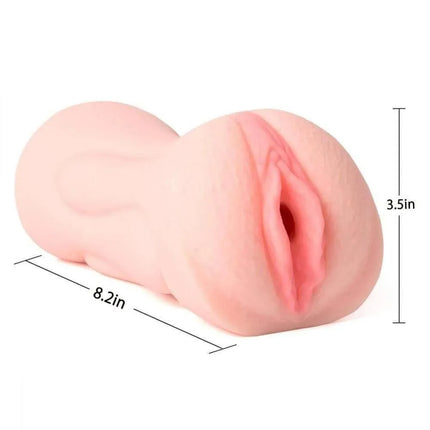 Realistic Mouth Clitoris Masturbation 2-in-1 Pocket Pussy 8.2inch - SIKXTOA