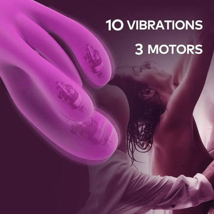 3 Motors 10 Vibration G-spot Clitoral Stimulator Rabbit Vibrator