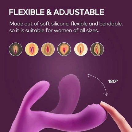 3 Motors 10 Vibration G-spot Clitoral Stimulator Rabbit Vibrator