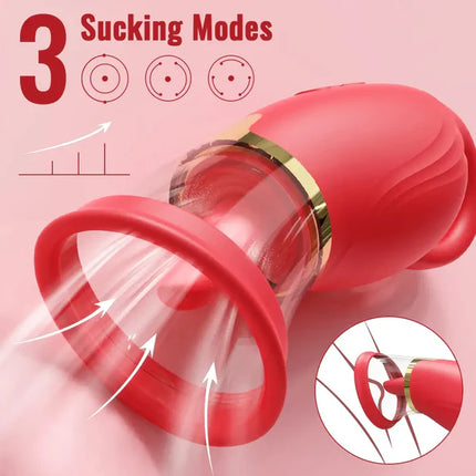 Sucking Tongue-licking & Vibrating Clit Nipple Stimulator