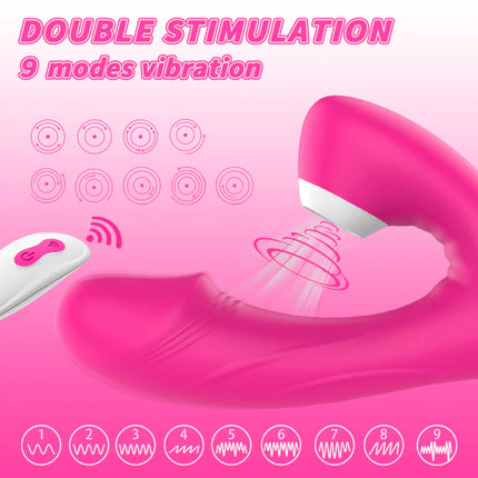 Remote Clitoral Licking G-Spot Dual Vibrator