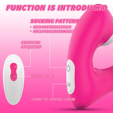 Remote Clitoral Licking G-Spot Dual Vibrator