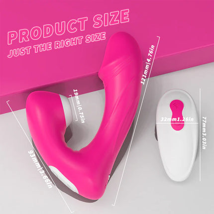 Remote Clitoral Licking G-Spot Dual Vibrator