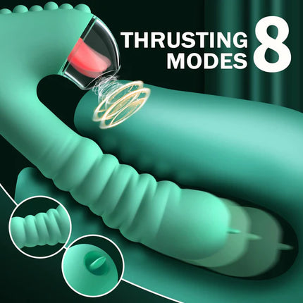 G Spot Vibrators with 8 Powerful Thrusting Suction