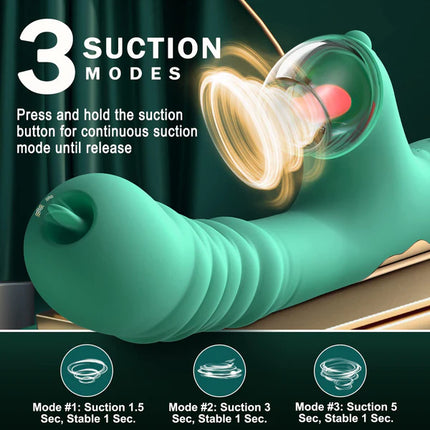 G Spot Vibrators with 8 Powerful Thrusting Suction