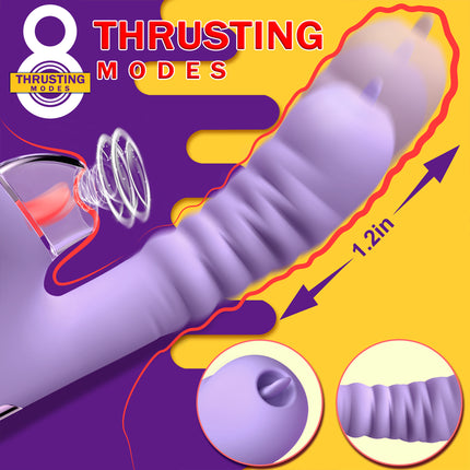 G Spot Vibrators with 8 Powerful Thrusting Suction