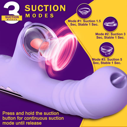 G Spot Vibrators with 8 Powerful Thrusting Suction