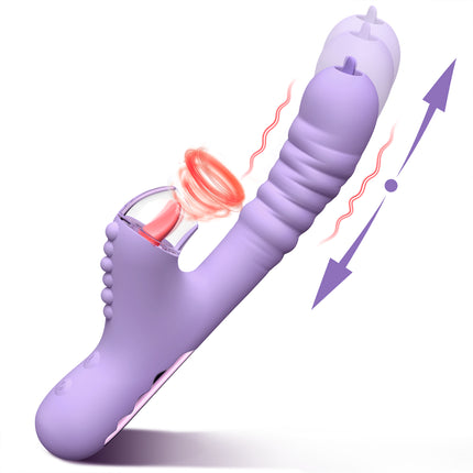 G Spot Vibrators with 8 Powerful Thrusting Suction