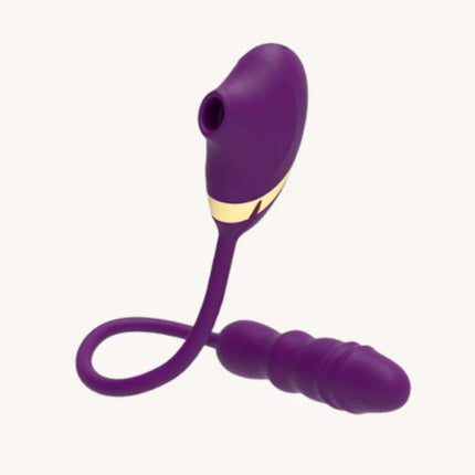 Sucking & Thrusting G-Spot Vibrator Dildo Plug