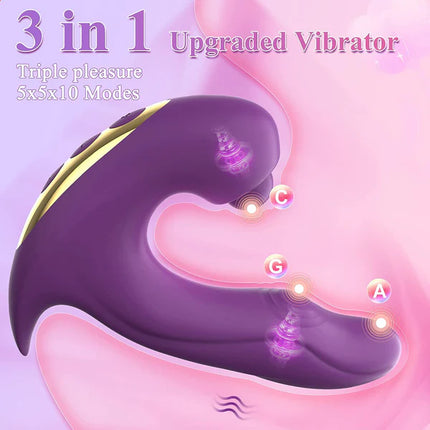 Clitoral Vibrator 3 in 1 G-Spot Stimulator