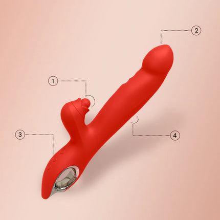 Wiggling G Spot Vibrator with Clitoral Teaser