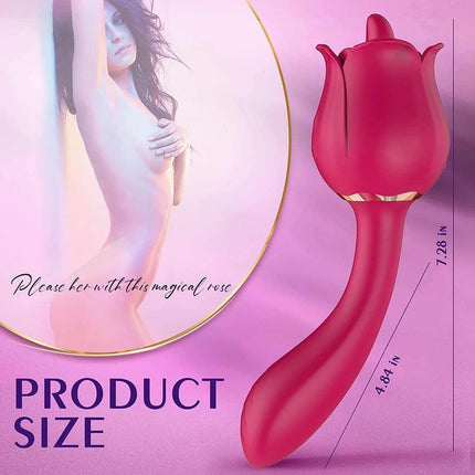 Rose Tongue Vibration with G spot Vibrator