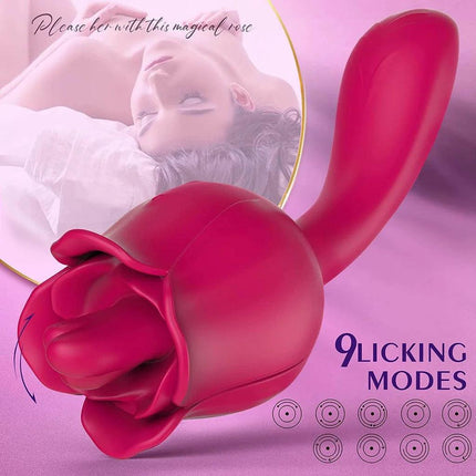 Rose Tongue Vibration with G spot Vibrator