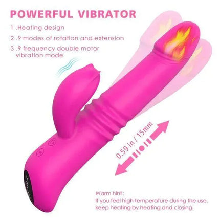 Large Penis Thrusting & Heating Rabbit Vibrator