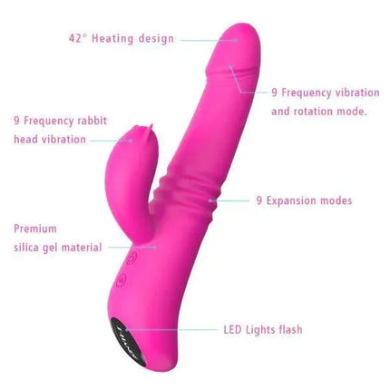 Large Penis Thrusting & Heating Rabbit Vibrator