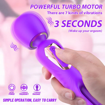 Vibrating Massage Wand & G-Spot Flapping Stimulator